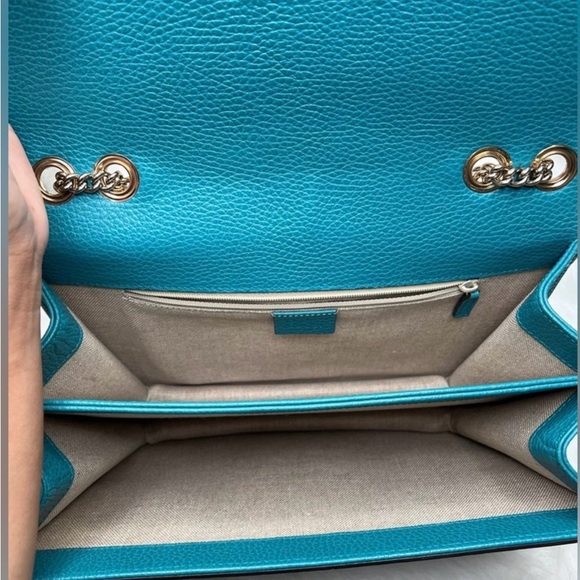 Gucci Interlocking GG Teal Leather Shoulder Bag - Picture 8 of 8